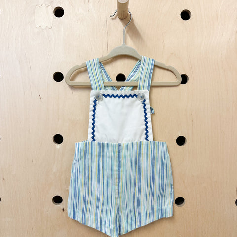 Vintage 1980s Striped Romper / 6M