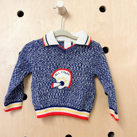 Vintage 1970s All Stars Football Sweater / 6-12M