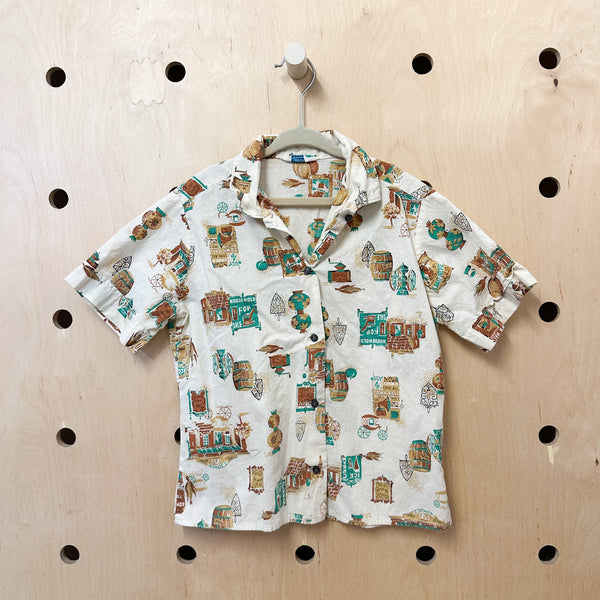Vintage General Store Print Shirt / 8yr