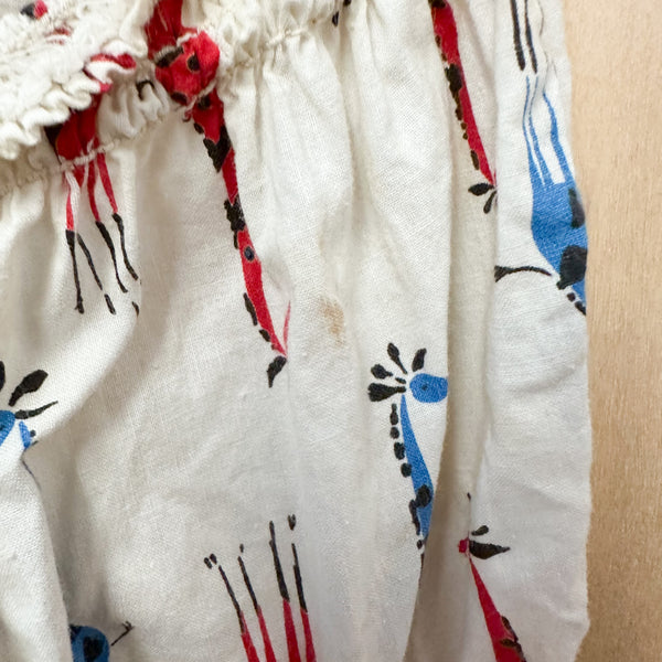 Vintage 1940s Giraffe Print Swimsuit / 4-5T