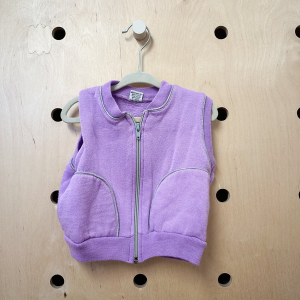 Vintage 1980s Purple Zip Up Vest / 2T
