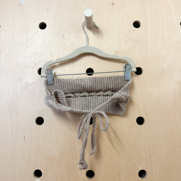 Vintage Knit Bonnet / Earmuffs // baby size