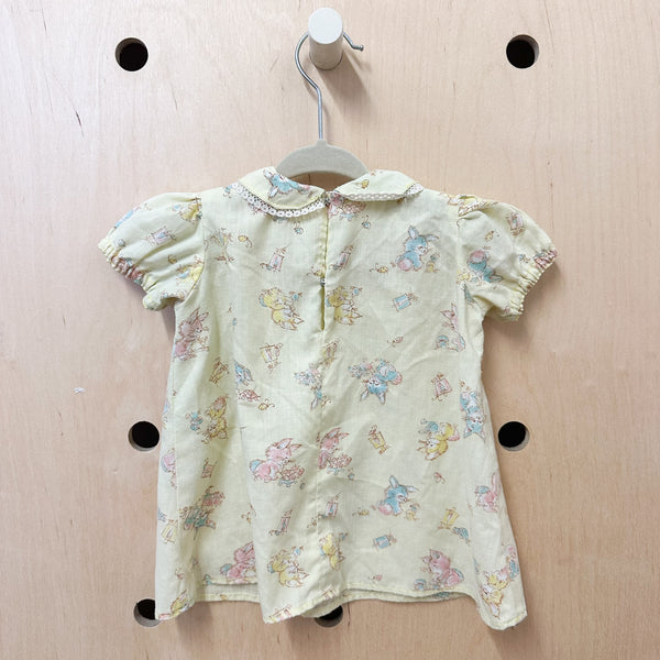 Vintage 1970s Bunny Dress / 12M - 18M