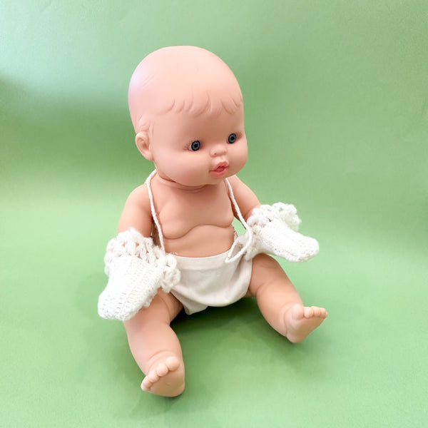 Vintage Knit Doll Mittens (fits on most doll)