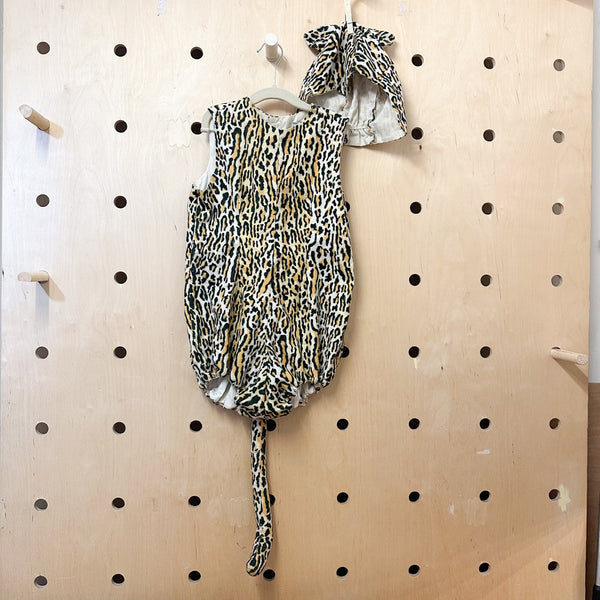 Vintage 1960s Handmade Leopard Halloween Costume / 7-8yr