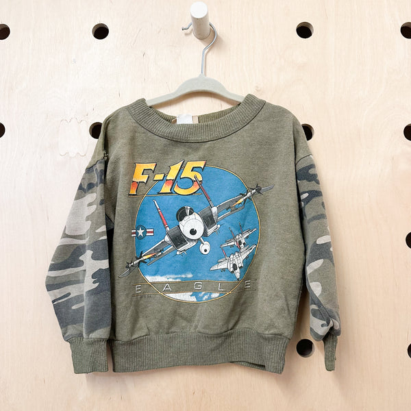 Vintage F-15 Jet Plane Sweatshirt / 5-7yr