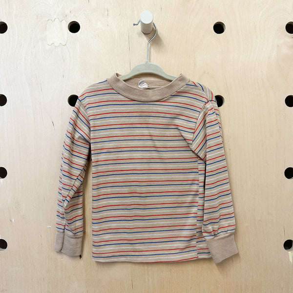 Vintage 1980s Striped Long Sleeve Tee / 3-4T