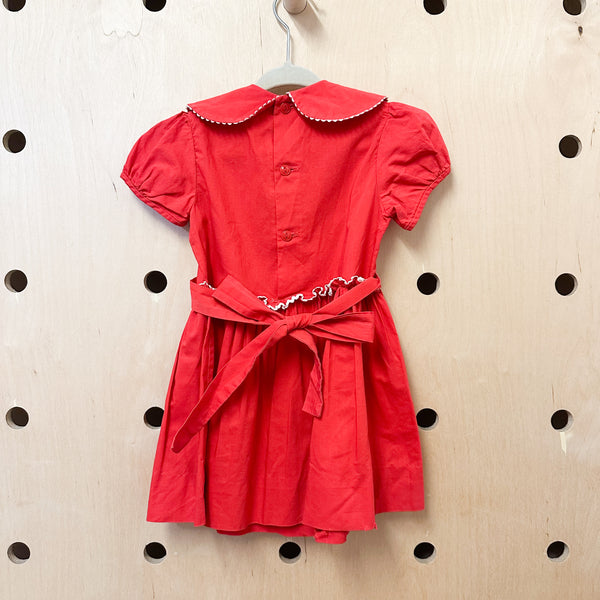 Vintage 1950s Red Dress / 2T