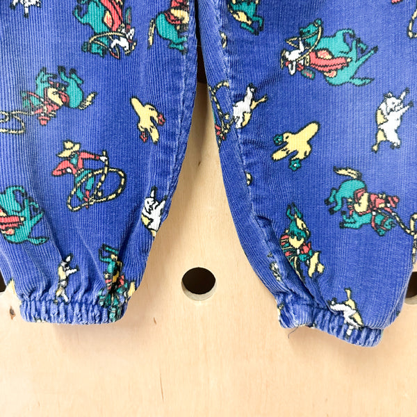 Vintage 1980s Cowboy Corduroy Pants / 12-18M