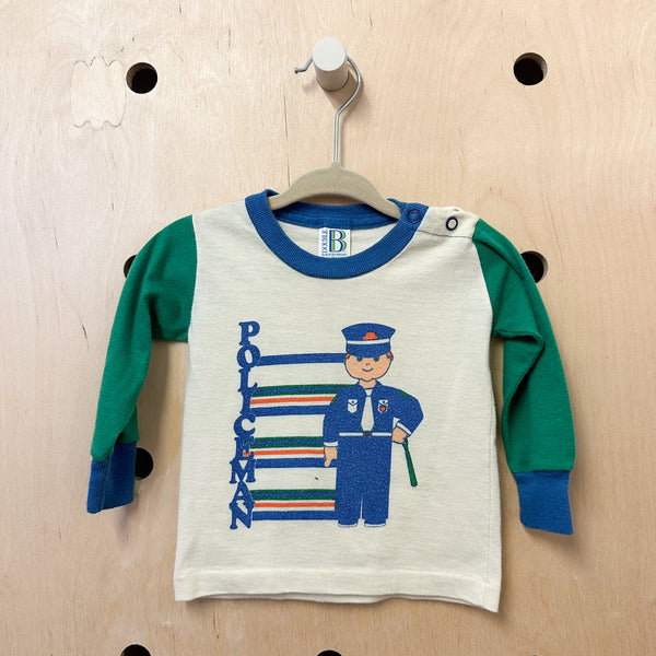 Vintage 1980s Policeman T-shirt - 12M