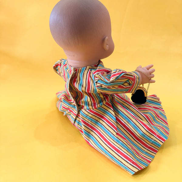 Vintage 1950s Striped Doll Dress (fits Gordis doll)