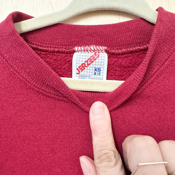 Vintage 1980s Red Sweatshirt / 4-5T