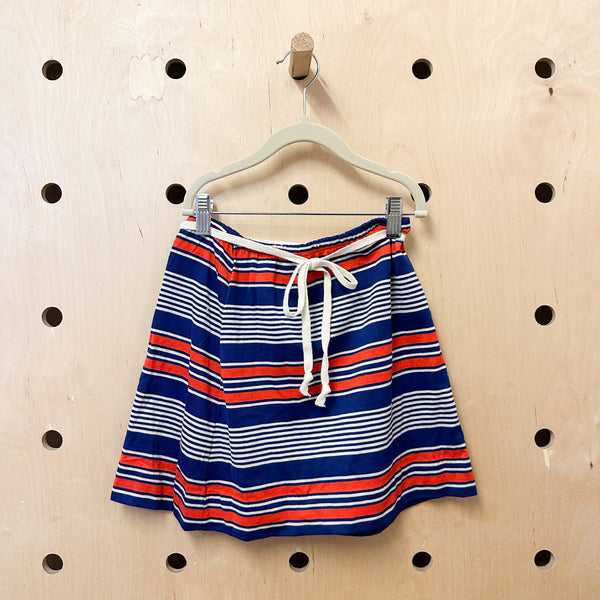 Vintage 1970s Striped Skirt / 8-9yr