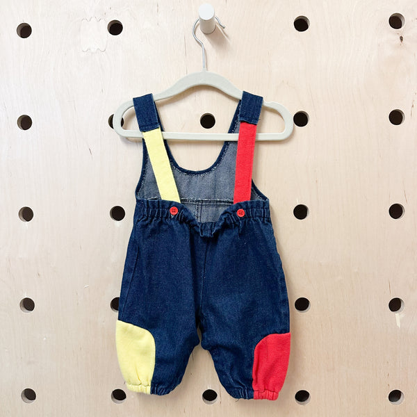 Vintage 1980s Denim Overalls / 0-6M