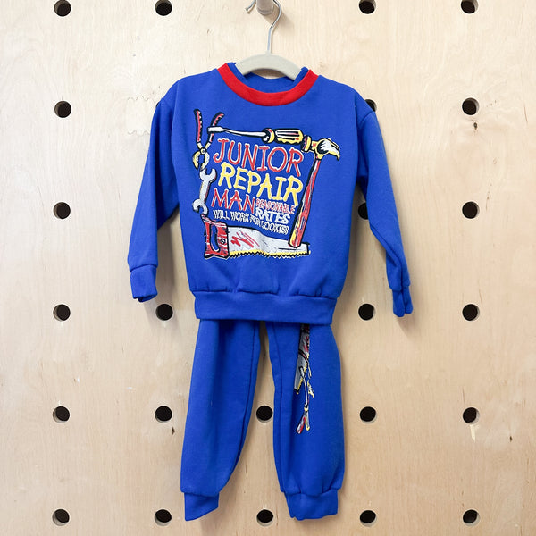 Vintage Jr. Repair Man Tracksuit set / 4T