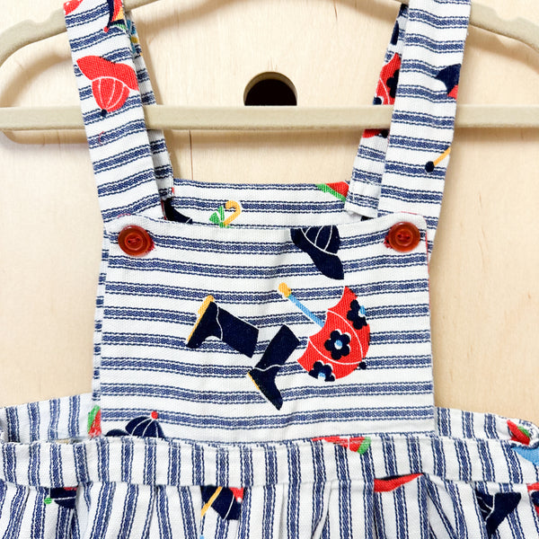 Vintage April Shower Pinafore Dress / 2-3T