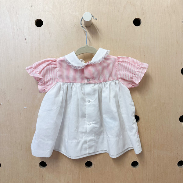 Vintage 1980s Bird Dress / 0-3M