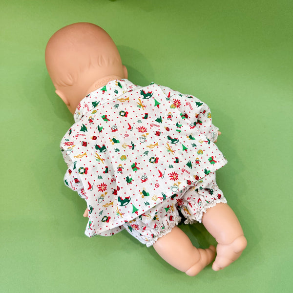 Vintage Doll Christmas PJ (fits Gordis doll)