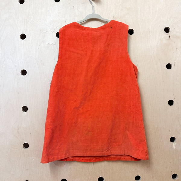 Vintage 1980s Jack o'lantern Dress / 6-7yr