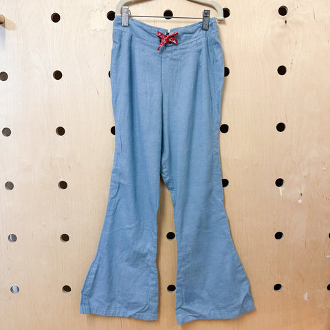Vintage 1970s Chambray Bell Bottoms / 12yr
