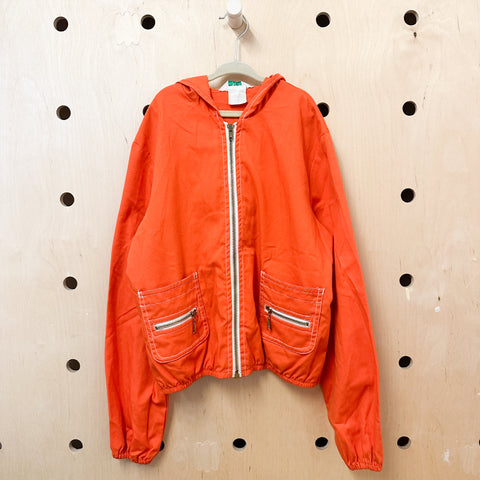 Vintage 1970s Orange Light Jacket / 9-11yr
