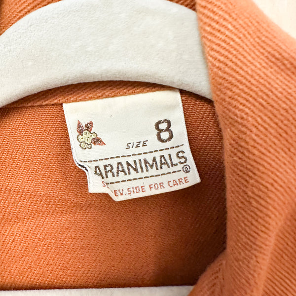 Vintage Brown Shirt Jacket / 8yr