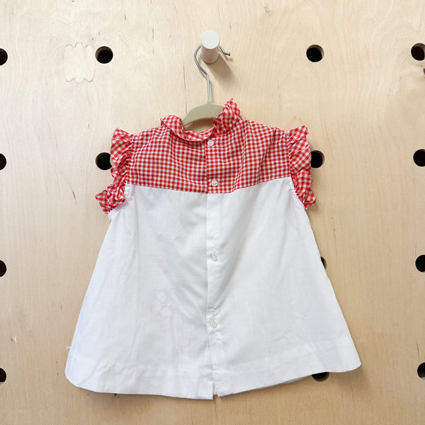 Vintage 1970s Gingham Dress / 2-3T