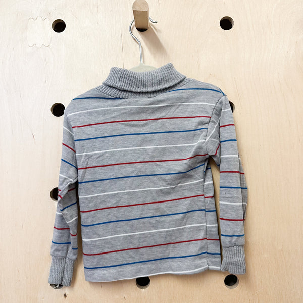 Vintage 1980s Gray Turtleneck Top / 12M