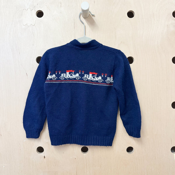 Vintage 1970s Car Cardigan / 6M