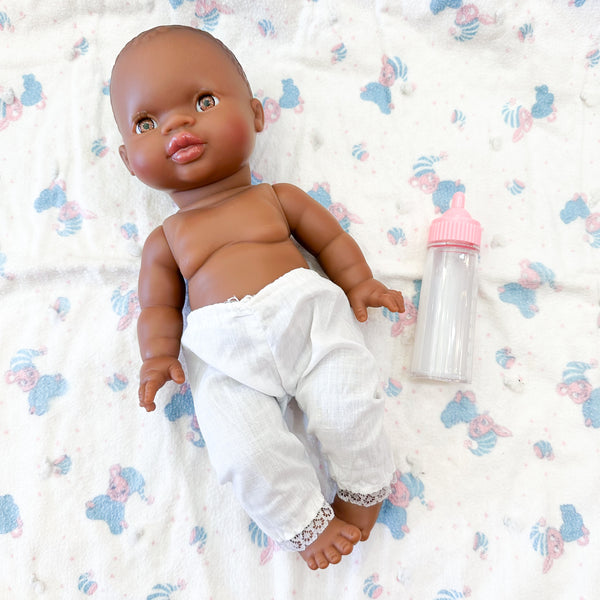 Vintage White Cotton Doll Bloomer Pants (fits Minikane Gordis doll)