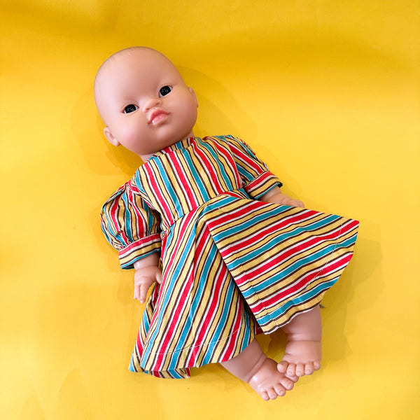 Vintage 1950s Striped Doll Dress (fits Gordis doll)