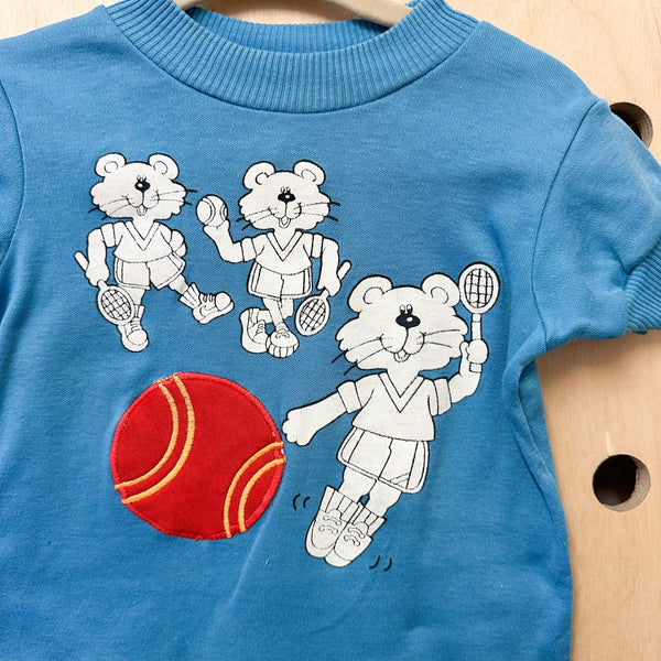Vintage 1980s Tennis Top / 12-24M