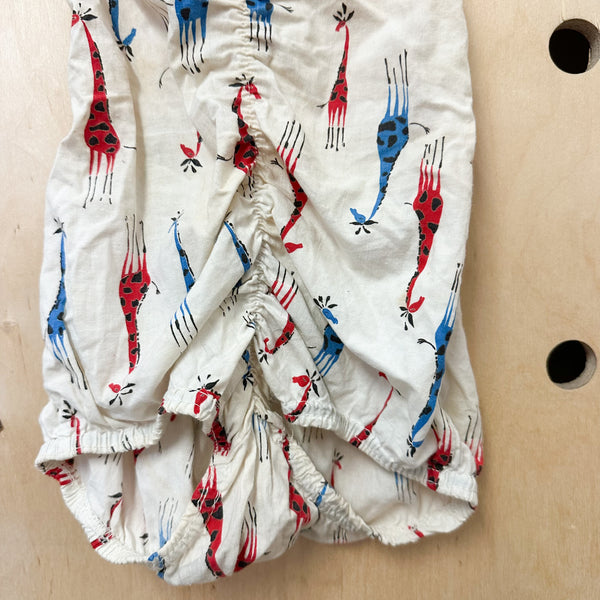 Vintage 1940s Giraffe Print Swimsuit / 4-5T