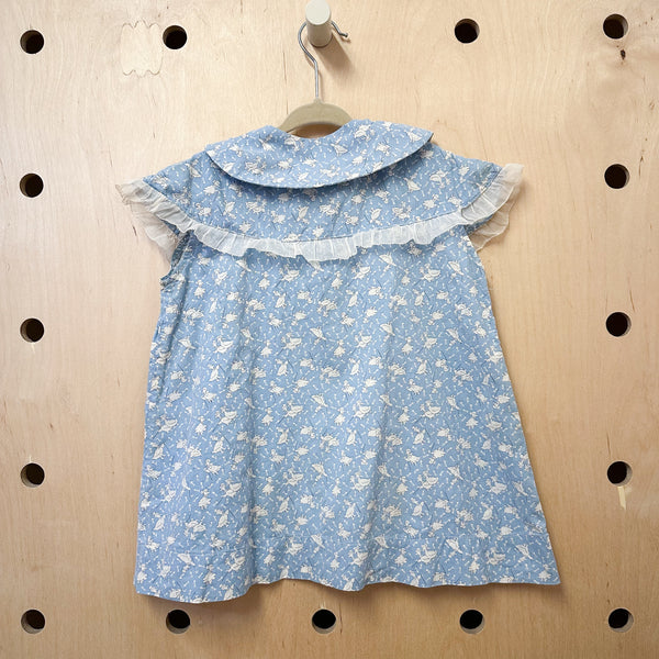 Vintage 1930s Goose Print Dress / 3T