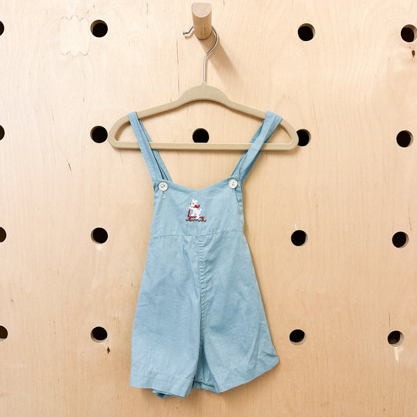 Vintage 1930s Bear on Scooter Romper / 6M