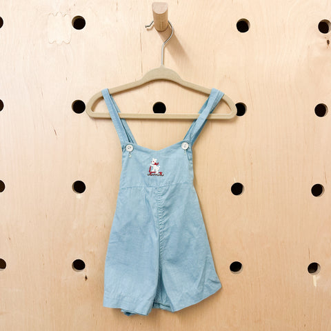 Vintage 1930s Bear on Scooter Romper / 6M