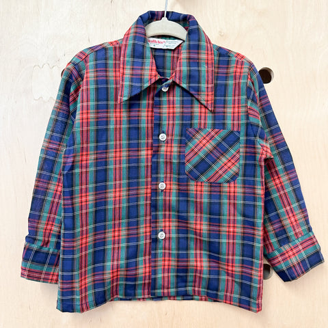 Vintage 1960s Health-Tex Plaid Shirt / 4T