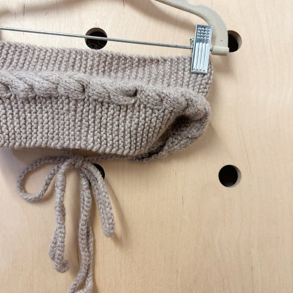 Vintage Knit Bonnet / Earmuffs // baby size