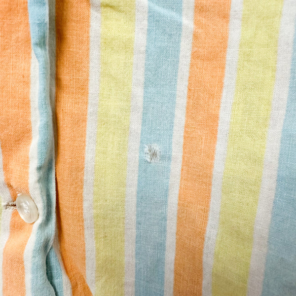 Vintage 1960s Striped Blouse / 6yr