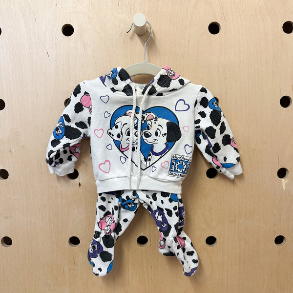 Vintage 1990s 101 Dalmatian Sweatsuit / 3-6M