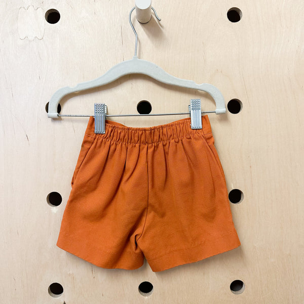 Vintage 1970s Brown Shorts / 18-24M