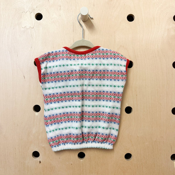 Vintage 1980s Patterned Top / 3T