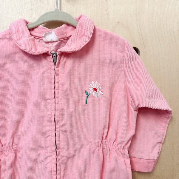 Vintage 1960s Pink Jumpsuit / 2T