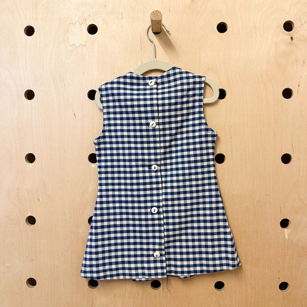 Vintage 1960s Gingham Mod Dress / 3-4T