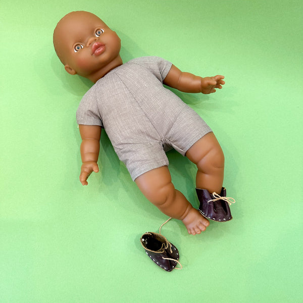 Vintage Leather Doll Shoes (fits Soft Body doll)