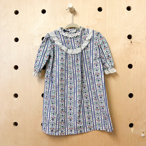 Vintage 1980s Flannel Nightgown / 18-24M
