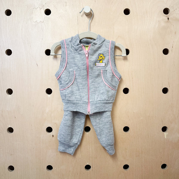 Vintage 1980s Big Bird Sweatsuit / 12M