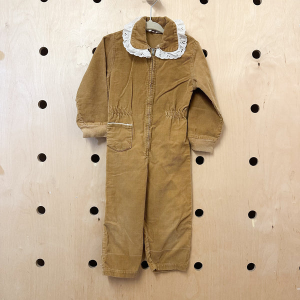 Vintage 1970s Corduroy Jumpsuit / 3T