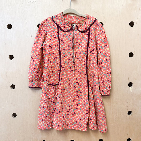 Vintage 1930s-40s Dotted Dress / size 5-6yr