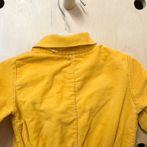 Vintage 1960s Corduroy Zoo Jumpsuit / 18-24M